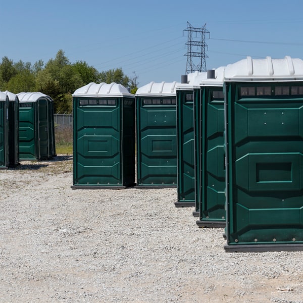 how much space is needed to set up the event toilets at the event